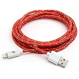 Extra Long High Durability Apple Lightning Charge & Sync Cable - Apple MFi Certified - 2 Meter (Coral Color)