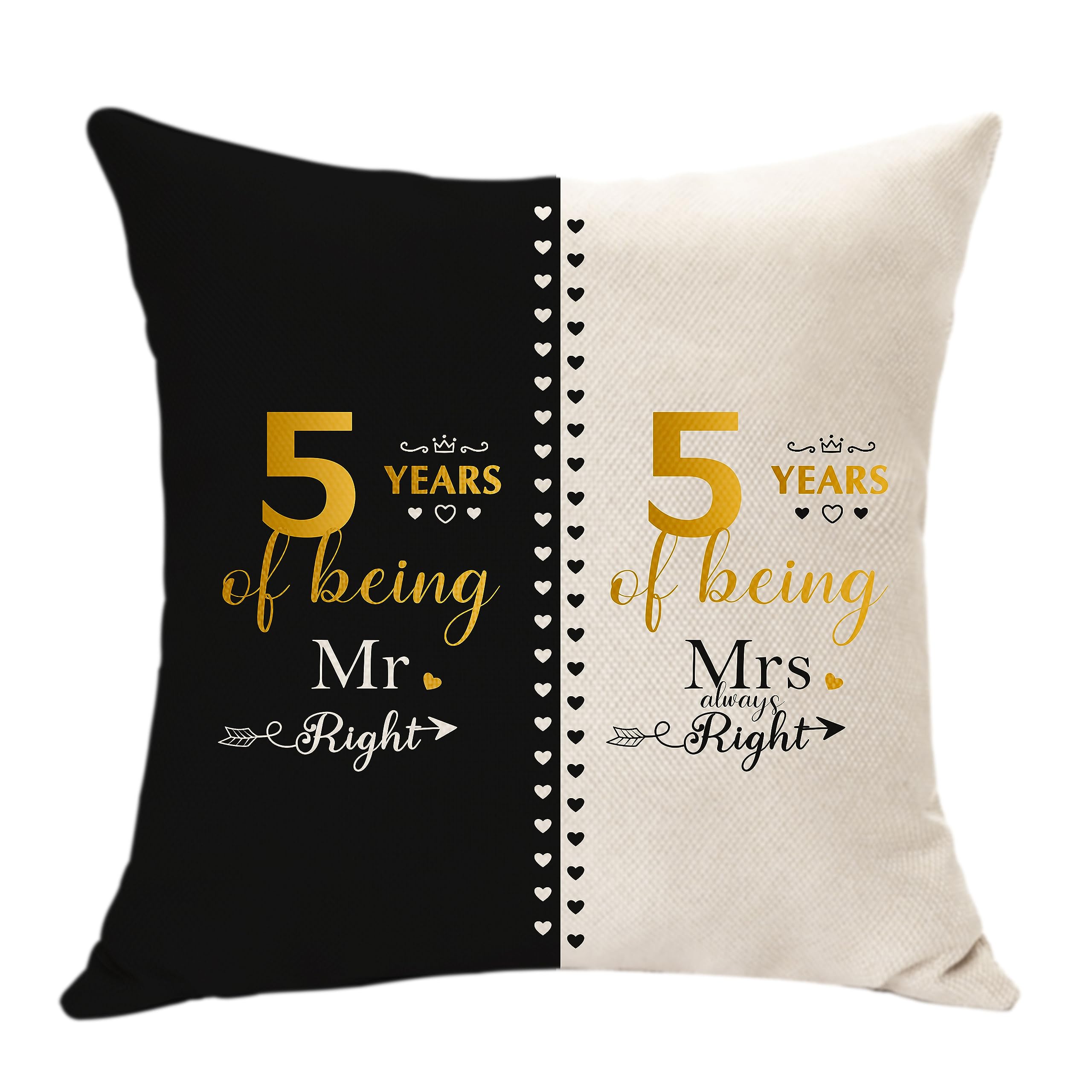 5th Wedding Keepsake for Mr. & Mrs. - Couples Anniversary Decorations, Gifts for 5 Year Marriage