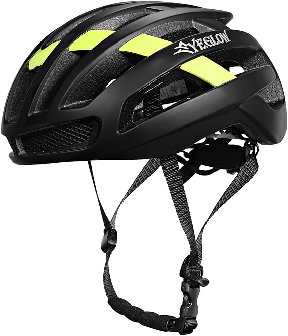 男性のためのスタイリッシュな大人のロードバイクのヘルメットスポーツエアロサイクリングヘルメット自転車ヘルメット黒 Eyeglow 大人用ヘルメット Amazon