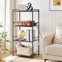 MAHANCRIS Bakers Rack with Power Outlet, Microwave