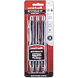Uni-Ball Jetstream Retractable Ball Point Pens,0.7mm, Black Ink, 3-Count