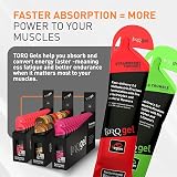 TORQ Running Gels with Electrolytes Raspberry Ripple 30g Carbs 15 gels 2:1 view 4