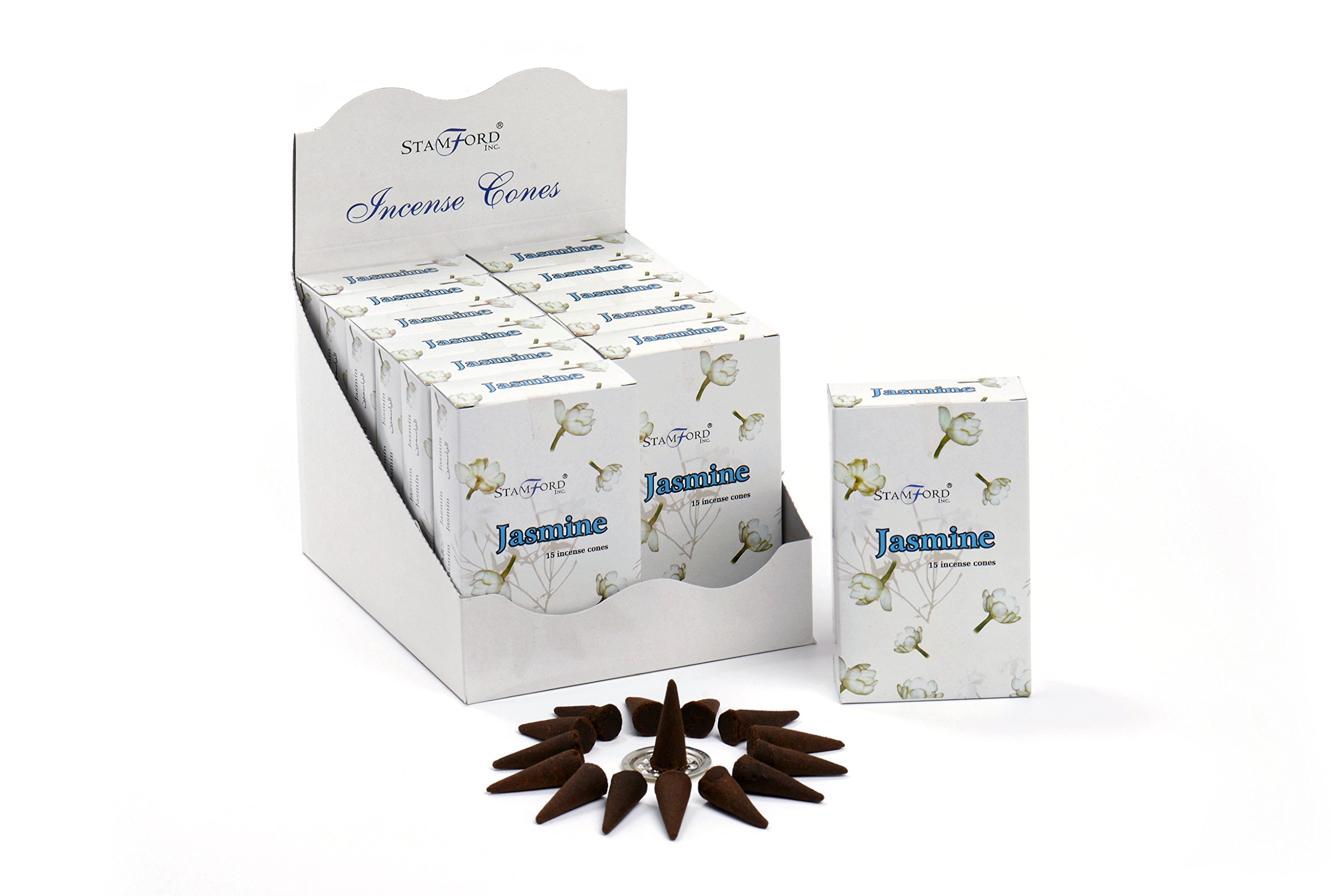 Stamford Jasmine Incense Cones, 15 Cones x 12 Packs