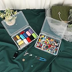 BTSKY Clear Plastic Storage Box with Flap