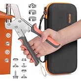 Heavy Duty Snap Fastener Tool with Case, Button Snap Replacement Kit Snap Tool with 560PCS Metal Snaps Buttons for Fastening/Boat Cover/Tarps/Canvas/DIY/Leather/Sewing/Repair/Fabric
