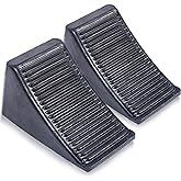 Fasmov 2 Pack Solid Rubber Heavy Duty Wheel Chock, Premium Chock for Car, Travel Trailers, RV, Truck, and ATV
