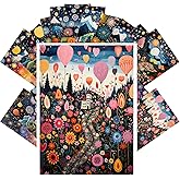 PIXILUV Vintage Postcards (24pcs 4"x6") Vibrant Vistas: A Whimsical Journey Through Blossoming Landscapes and Starry Nights - A Postcard Set Infused with Magic and Color