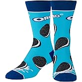 Cool Socks Novelty Crew Socks Men's Women's, Oreo Cookies, Graphic Print, Large