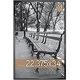 MCS Trendsetter 22.75x34 Poster Frame Black High-Gloss, Vertical & Horizontal Wall Hanging Large Picture Frame for Photos, Po