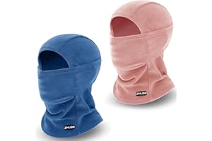 ZMUBB Kids Fleece Balaclava Ski Mask,Face Mask Neck Warmer for Boys Girls,Windproof Face Cover for Cold Weather Skiing Cycling