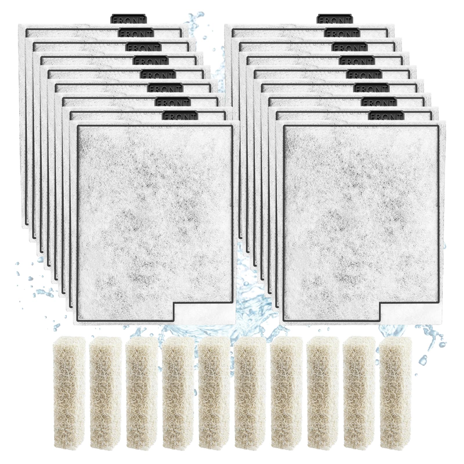Photo 1 of 16 Pack Large Filter Cartridges Replacement Compatible with Aqueon QuietFlow Filter LED PRO Size 20,30,50,75/Power Filter Size 20,30,50,55/75, E Internal Size 40 and Canister Filter (16+10 Pack Pads)