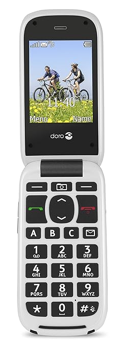 title=Doro Phone Easy 613 Telefono Cellulare, 32 MB, Grigio/Bianco
