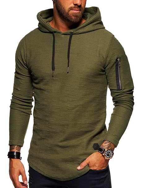 behype. Herren Oversize Kapuzen-Pullover Hoodie Sweat-Shirt 40-4722