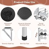 Yaheetech 91cm Pet Grooming Table Adjustable Height with Storage Basket Black view 5