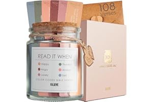 BLIEVE- Bible Verse Jar, Read Me When Bible Verses Jar For Daily Encouragement, Christian Christmas Gifts For Women, Inspirational Stockings Stuffers, Religious Graduation Gifts For Her (Women)