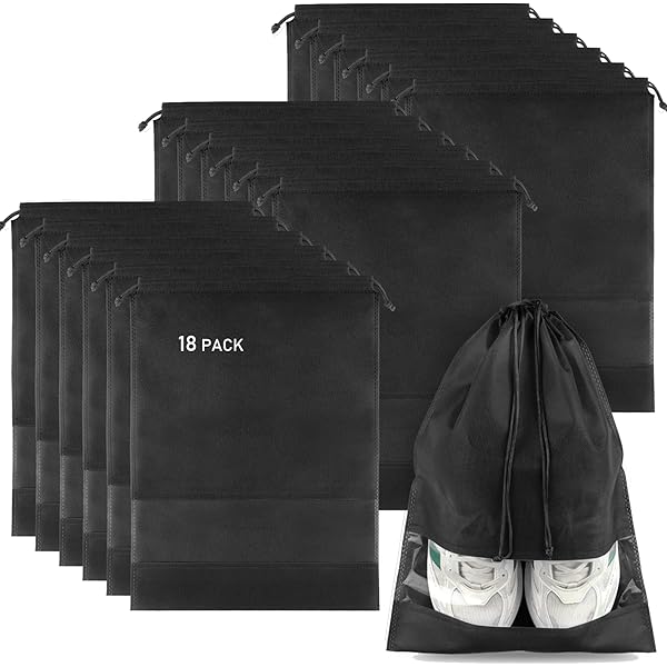 Amazon.com | 12 Pack Large Shoe Bags for Packing with Clear Window