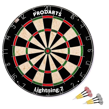 ProDarts Dartscheibe Force 8 – Aus hochwertigen A-Klasse Sisal Bristles – Extra dünne Drahtränder – 451 x 38 mm – Gratis-Gesc