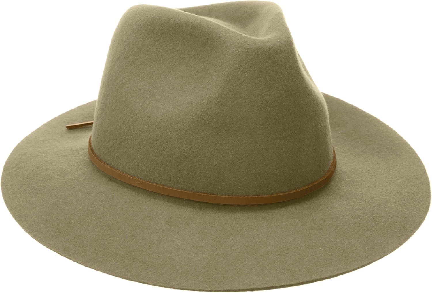 Brixton Men's Wesley Medium Brim Felt Fedora Hat: Clothing