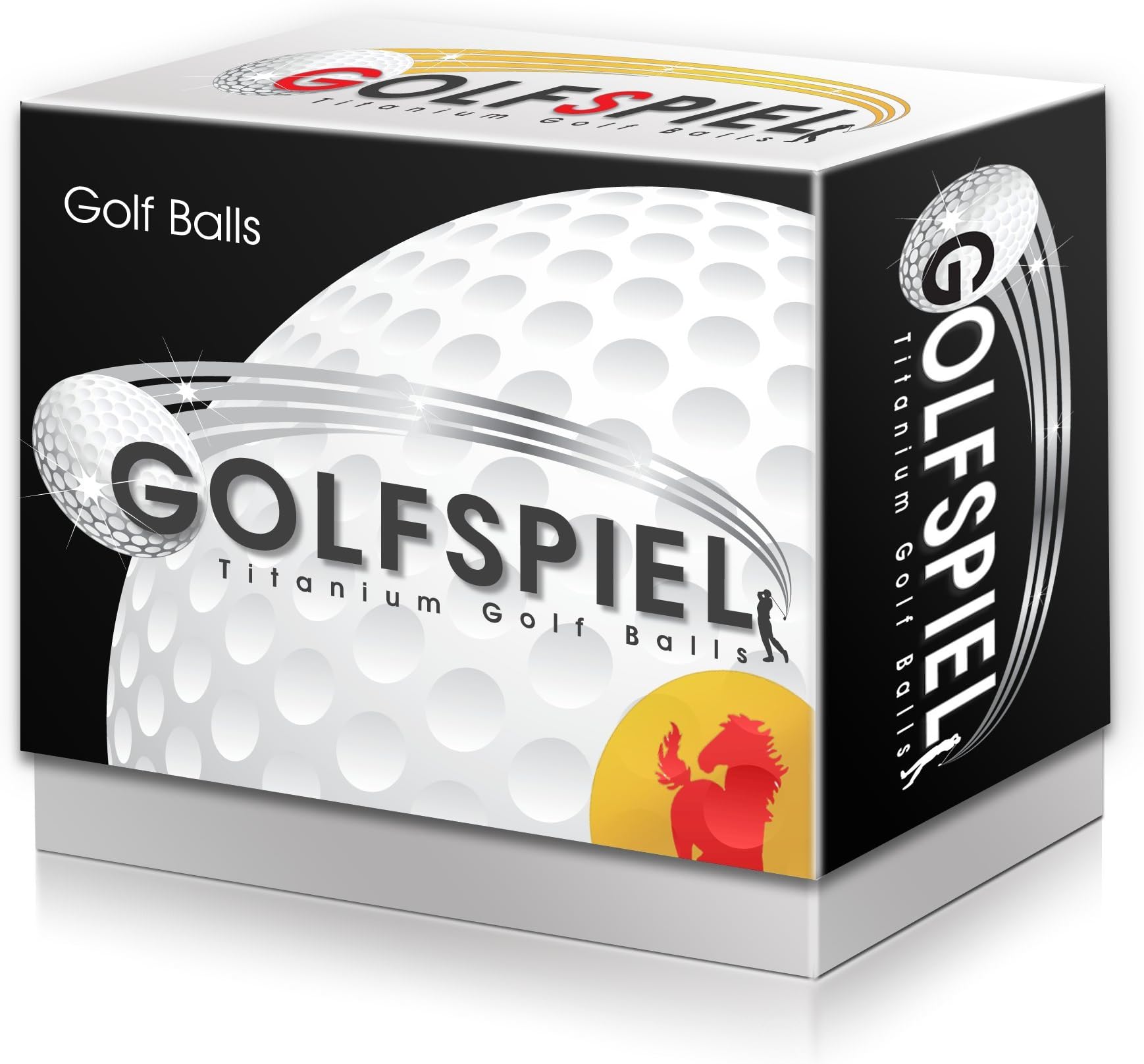 Titanium Golf Balls (One Dozen) Best Personalized GS Top Rated Flight Customized for Optimal Aerodynamics Distance Velocity Spin Control Straightness Trajectory Precision around the green Whether for Practice or Tournament GolfSpiel-the Real Deal