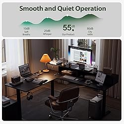 Agilestic L Shaped Electric Standing Desk with 2