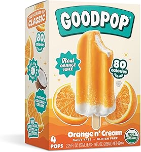 Goodpop, Dairy Free Orange and Cream Bars, 4 Count