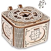 GuDoQi 3D Wooden Puzzle, Treasure Box with Music, Mechanical Model Kit to Build for Teens and Adults, DIY Assembly Kit, Gifts for Birthdays Christmas