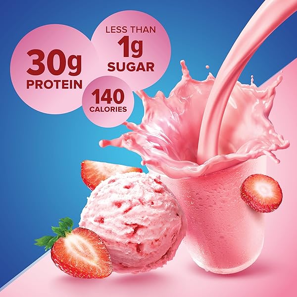 PURE PROTEIN STRAWBERRY PROTEIN SHAKE, 30G COMPLETE PROTEIN, READY TO DRINK AND KETO-FRIENDLY, VITAMINS A, C, D, AND E PLUS ZINC TO SUPPORT IMMUNE HEALTH, 11OZ BOTTLES, 12 PACK
