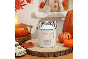 MARACCO Fall Tiered Tray Decor Thanksgiving Ceramic Canister Mini Jar Autumn Home Harvest Table Decoration Thanksgiving Gifts White