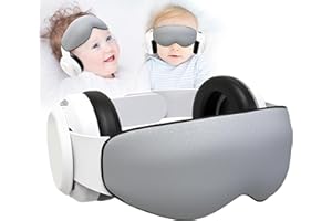 DANCELF Baby Ear Protection with Eye Cups, Noise Cancelling Headphones with Retractable Elastic Band for Infants Kids, Baby Ear Defenders for Sleeping Traveling Airplanes Outdoor Noisy Scene, Grey