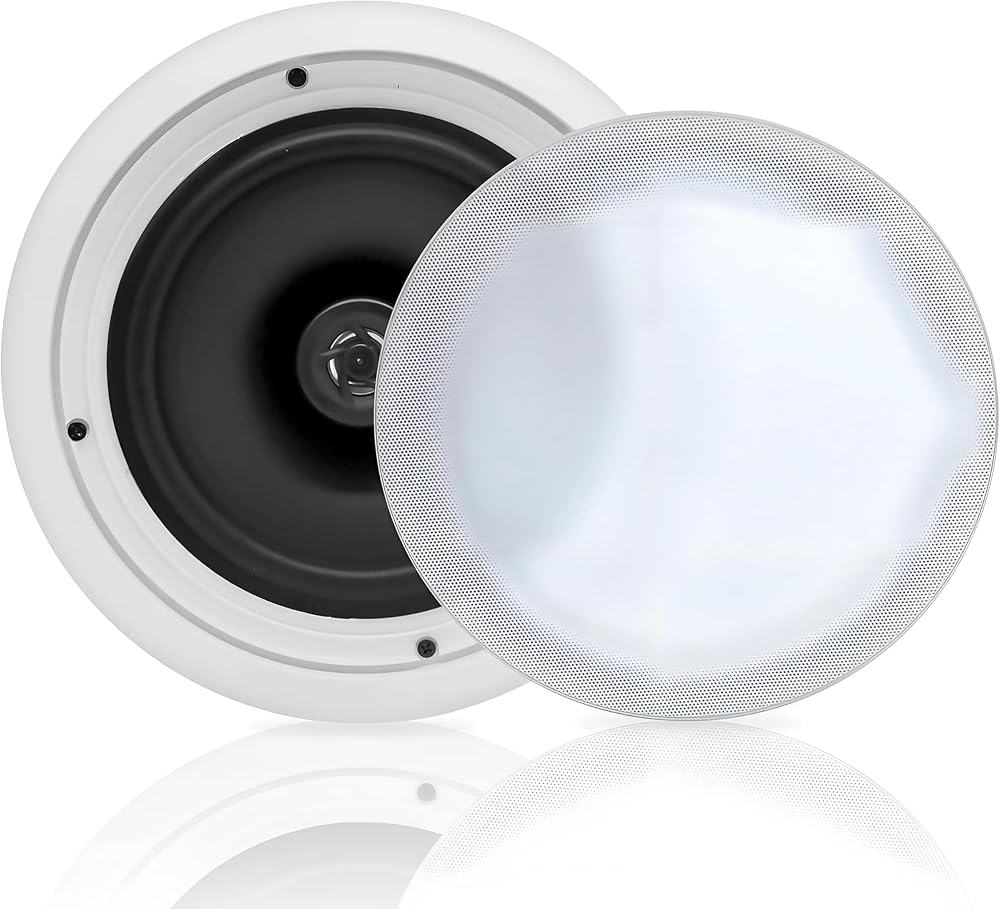 Pyle In Wall In Ceiling Speaker System 20cm Dual 4 Ohm 250W White