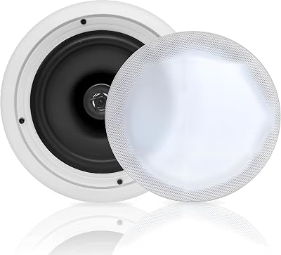 Pyle In Wall In Ceiling Speaker System 20cm Dual 4 Ohm 250W White