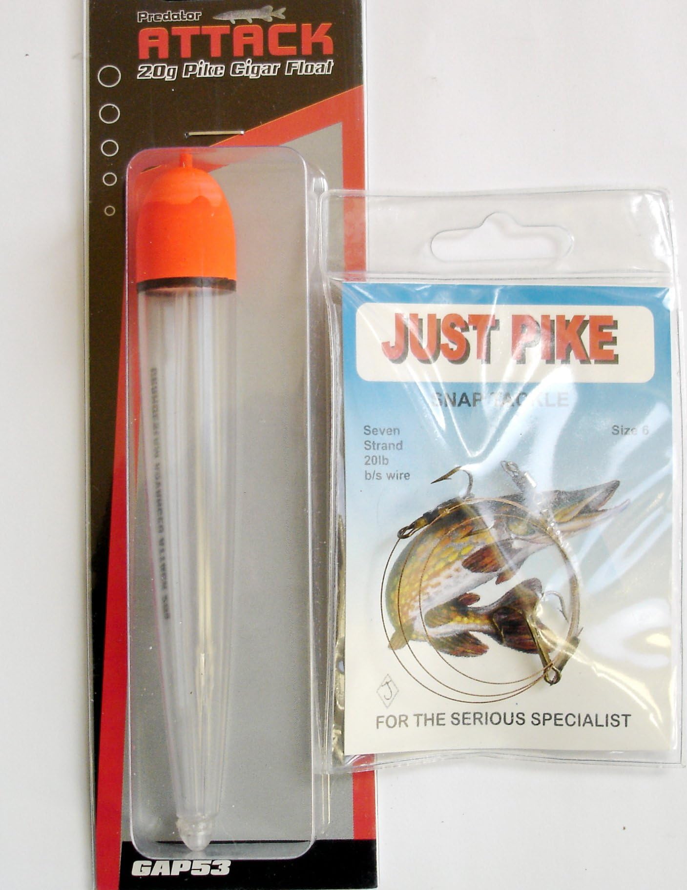 Conx2 Pike Dead/Live Bait Kit Float + Wire Trace With 2 Treble Hooks.