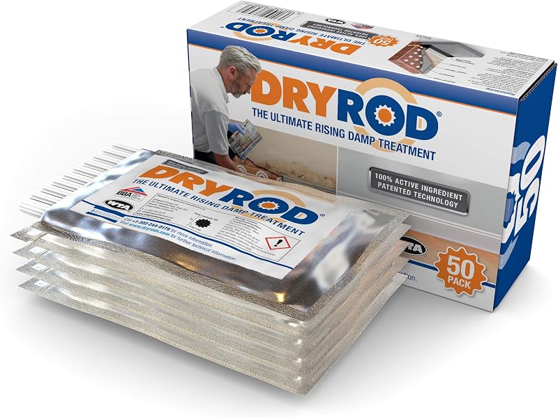 Dryrod Damp Proofing Rods 50 Pack BBA-Approved Rising Damp Treatment 6m