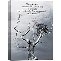 SIGNWIN Canvas Wall Art Greatest Mistake You Can Make in Life is to Be Continually Fearing You Will Make One Inspirational Quotes ArtContemporary for Living Room, Bedroom, Office - 12x18 inches