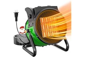 SEEYANG Outdoor Heaters for Patio - Garage Heater 1500W 3 Mode Electric Heater 3s Fast Heating, Overheat Protection Portable Heater for Greenhouse Garage Patio, Outdoor