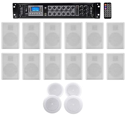 Amazon Com 6 Zone Amplifier 12 White Wall 4 Jbl 8 Ceiling
