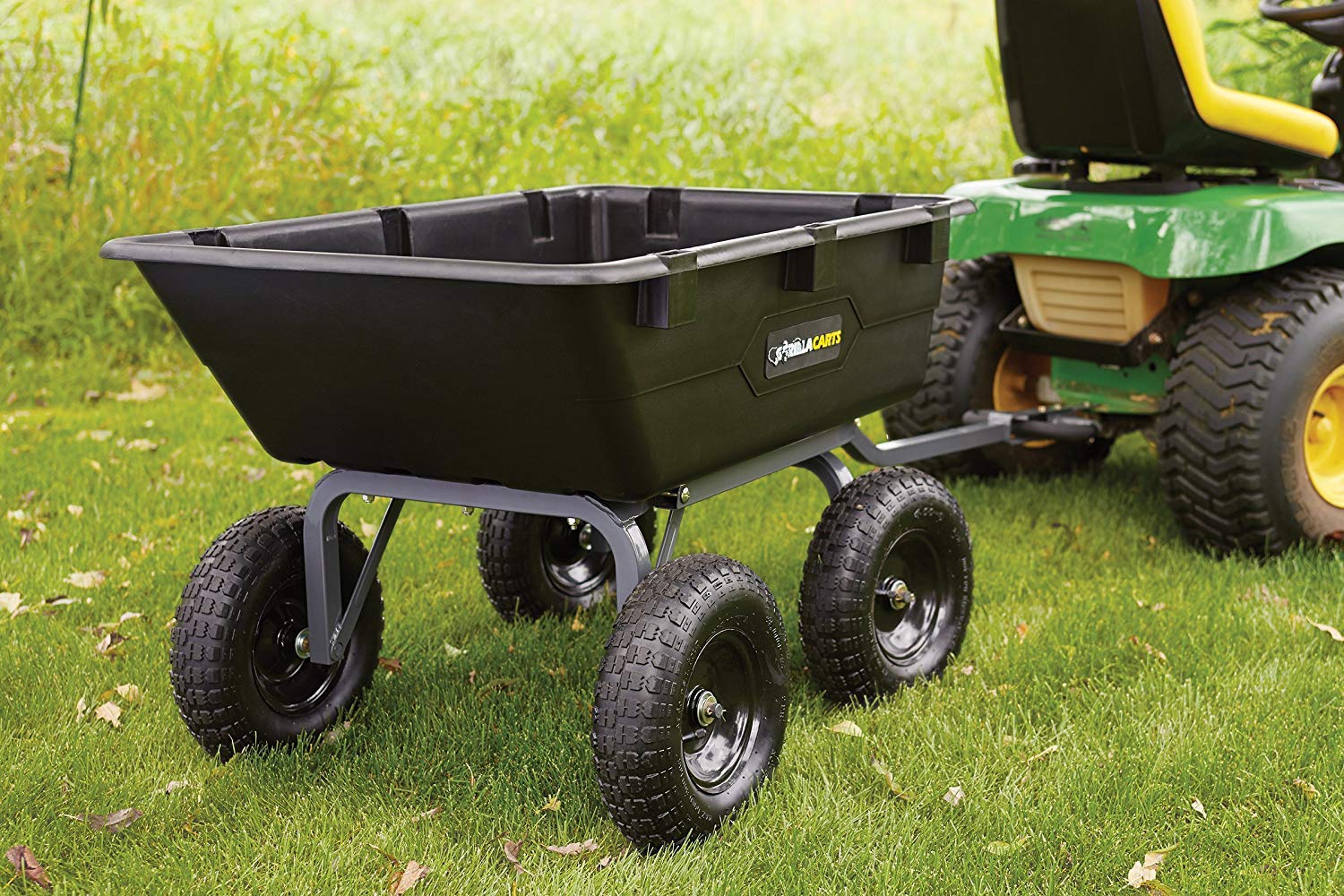 Gorilla Carts GOR6PS HeavyDuty Poly Yard Dump Cart with 2In1