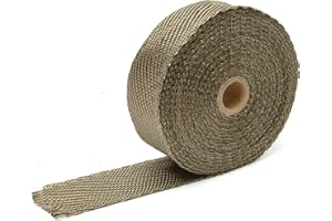 Design Engineering Titanium Exhaust Heat Wrap with Lava Rock Technology - 2" x 50' - Heat Wrap for Exhaust Pipes, Pliable Exhaust Wrap Tape, Withstands 1800°F Direct Heat & 2500°F Intermittent Heat