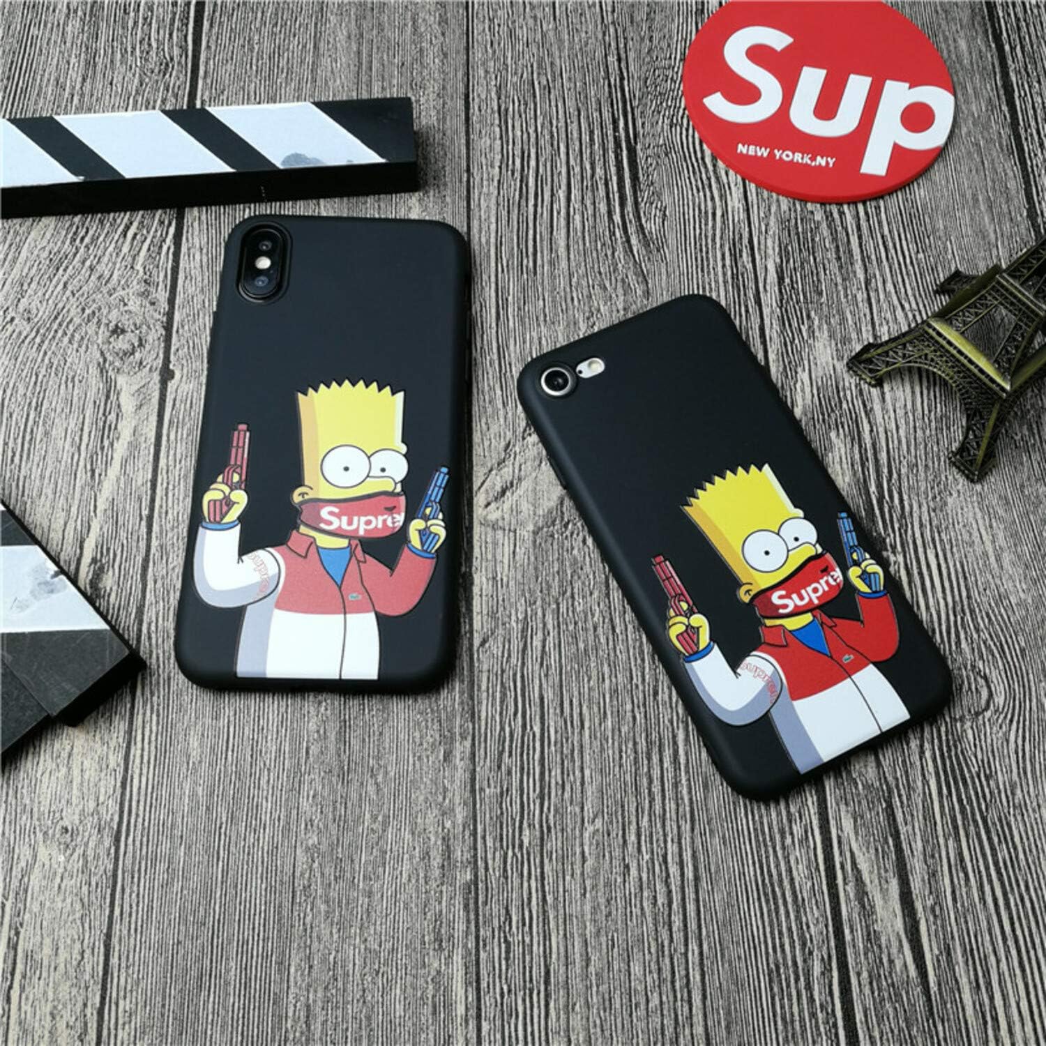 Supremely Gangster Bart Simpson iPhone Case for iPhone X XS MAX XR 10 8 7 6 6S Plus - Street Fashion Basic Protective Phone-Cover (for iPhone 6 6s)
