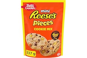 Betty Crocker Reese's Peanut Butter Chocolate Candy Cookie Mix, Made with Mini Reese's Pieces Candy and Mini Chocolate Chips,