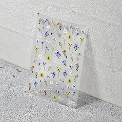 Flower Nail Art Stickers Decals 5D Flowers Nail