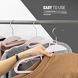 KEPLIN 20-Pack Non-Slip Hangers Slimline 360° Swivel Tie Organizer Blush view 5