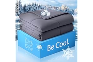 LAVISH COMFORTS Cooling Comforter King Size Luxury Summer Cooling Duvet Summer Cooling Comforter for Night Sweats Cool Comforters for Hot Sleepers Ideal Menopause Blanket for Incredible Rest (King/Cal King Dark Grey)