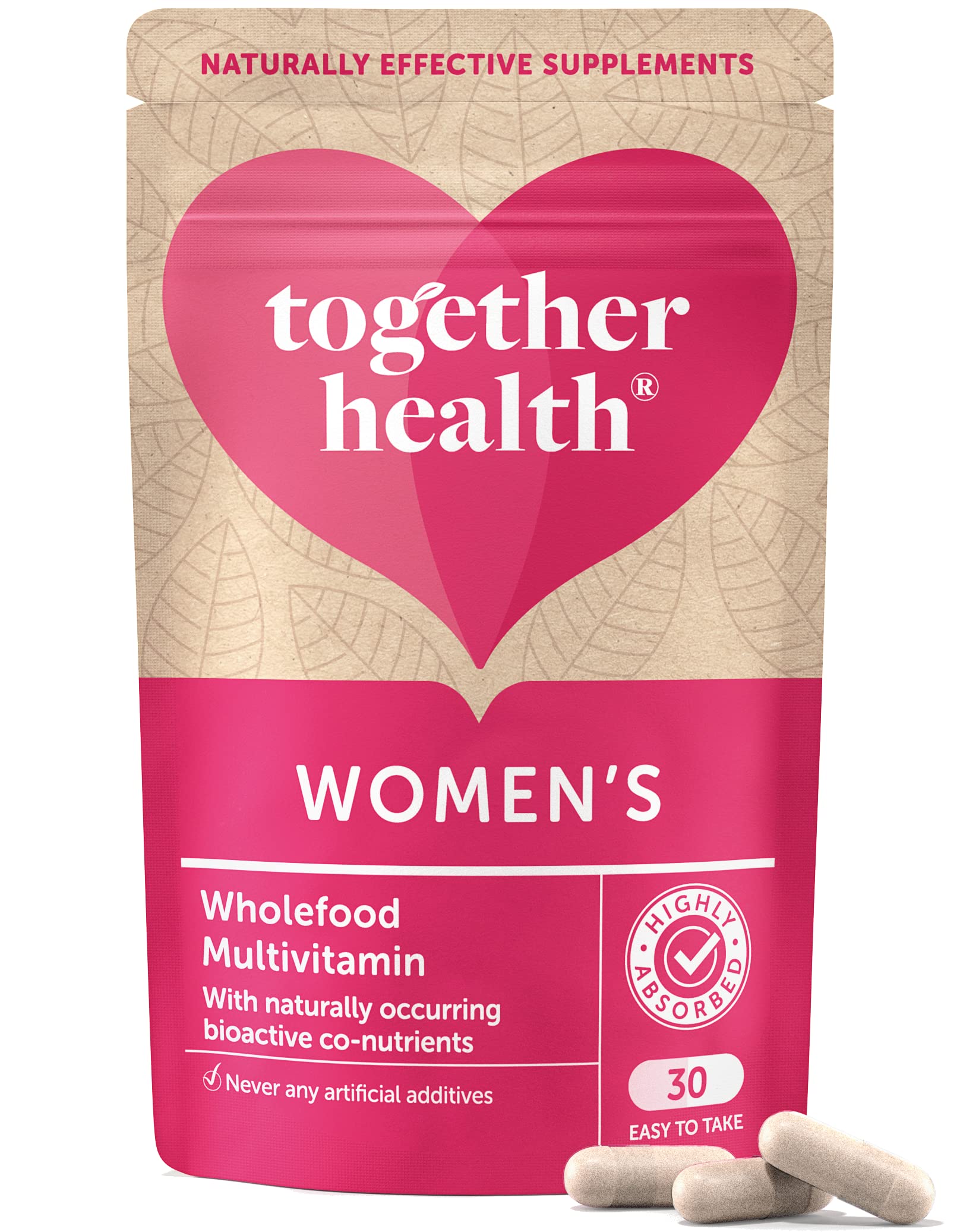 Women’s Multi Vitamin & Mineral – Together Health – Specially Formulated for Women – 22 Nature-Based Nutrients – Vegan Friendly – Made in The UK – 30 Vegecaps