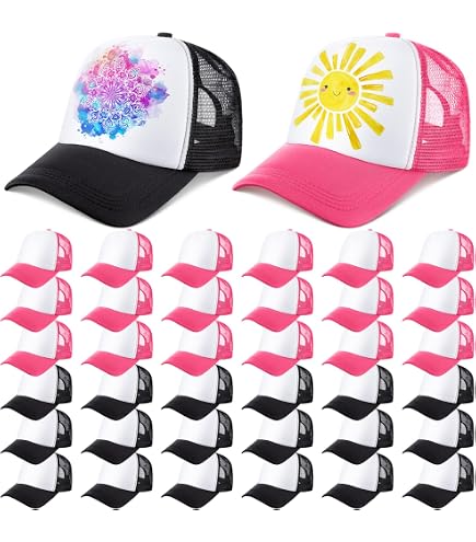 Patelai 24pcs Trucker Hats Bulk DIY Blank Mesh Baseball Cap  display picture 3