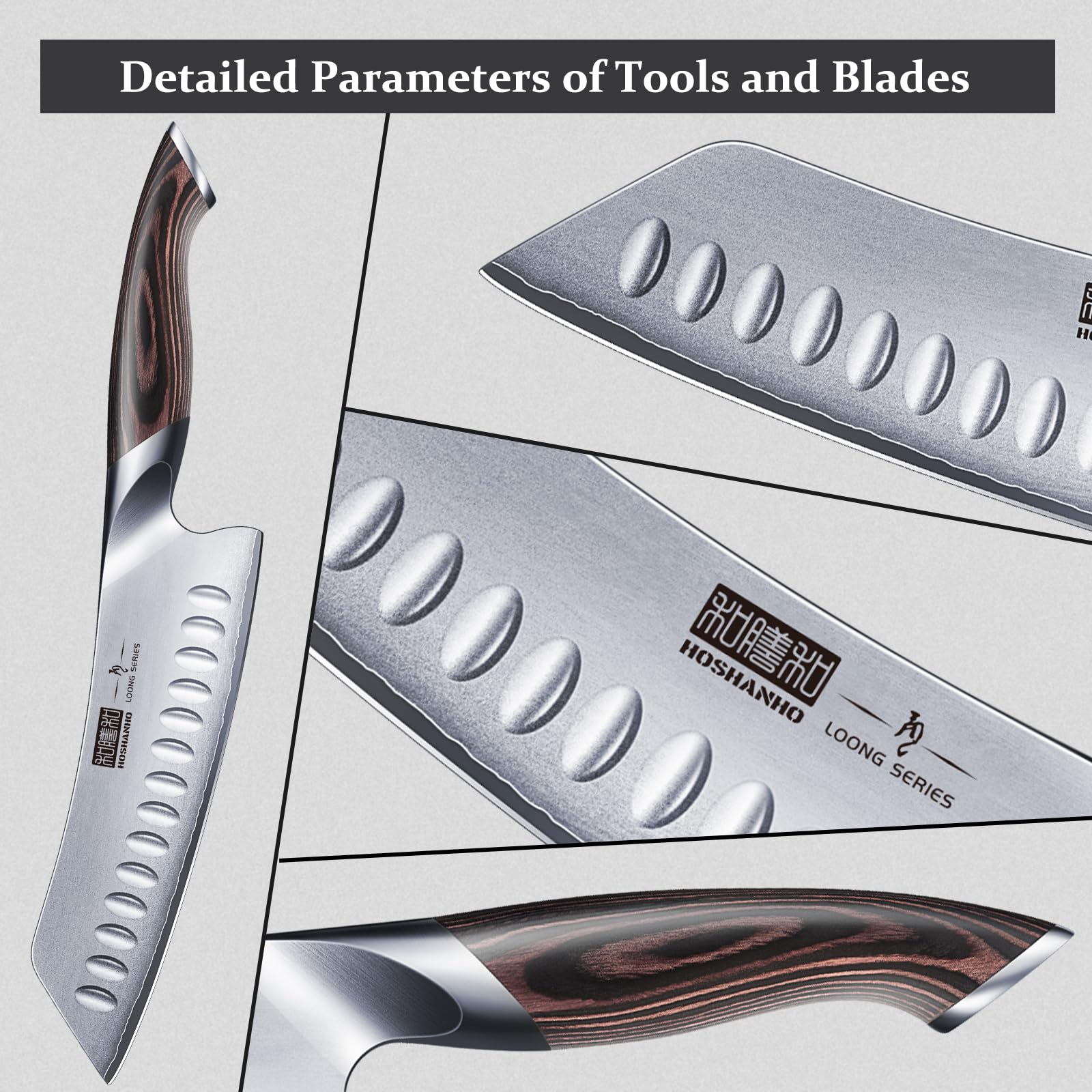 HOSHANHO Santoku Messer, Ultra Scharfe Küchenmesser Kochmesser 4