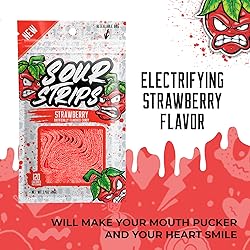 Sour Strips Watermelon Flavored Sour Candy Strips