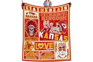 MAUPIVAE Red Kingdom Blanket 62" x 52" Super Cozy Flannel Blanket Team Color Soft Plush Bedding for All Season Gifts Sofa Bed