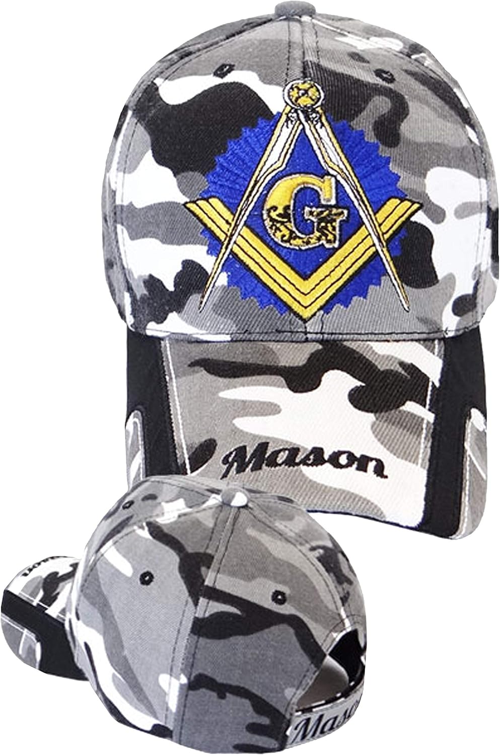 black and white camo hat