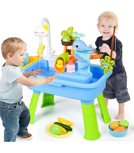 Year Old Wter Tble For Toddlers 1-3 Kids Ges 4-8, Double-Sided